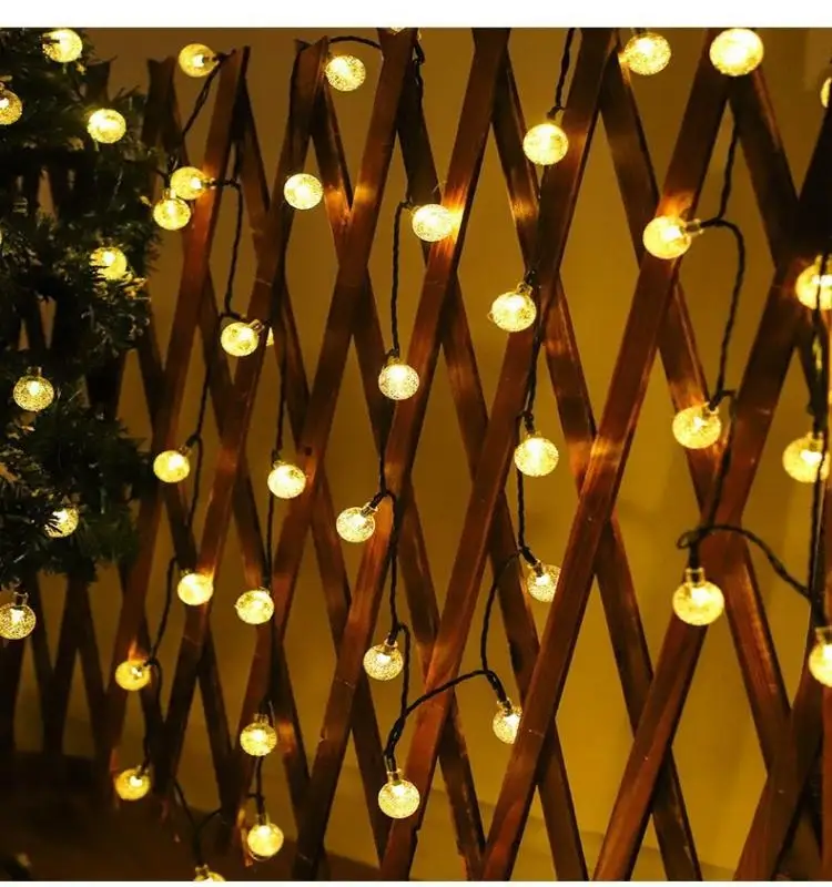 Solar bubble ball string lights, outdoor waterproof decorative lights, perfect for courtyard, balcony and holiday atmosphere dec