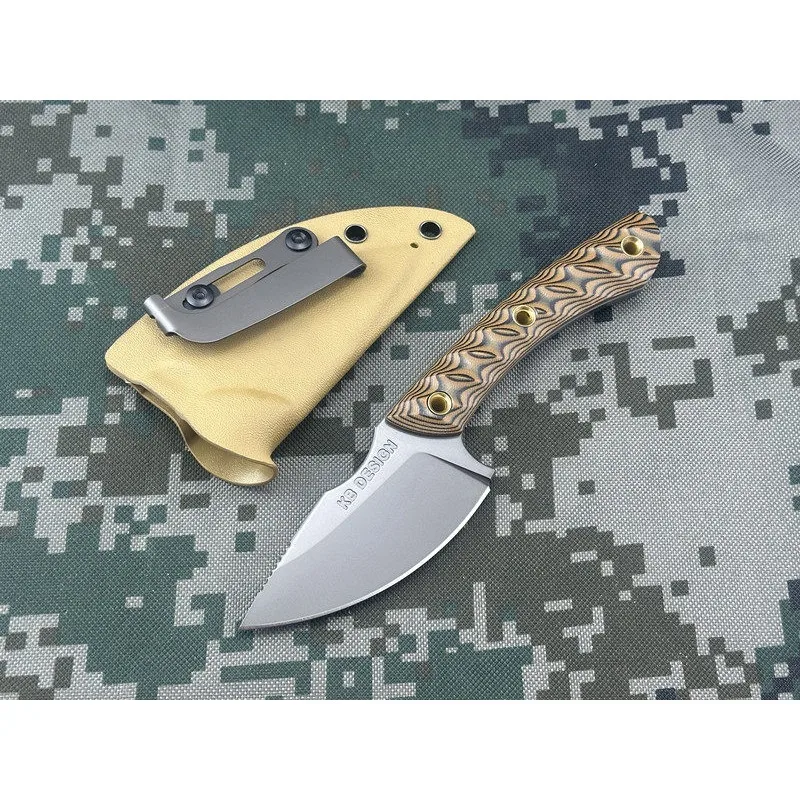 RMJ integrated keel portable portable tool knife for outdoor hiking, camping, hunting, and hunting+K sheath