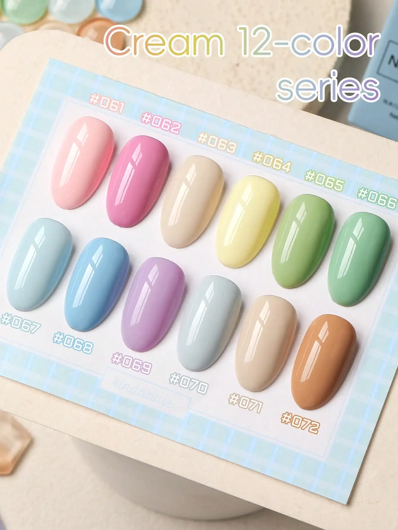 XEIJAYI Juego de esmaltes de uñas en gel serie crema de 12 piezas, kit de gel transparente nude a Mocha con acabado brillante, manicura DIY de calidad de salón