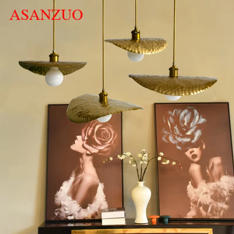 

Creative Gold Lotus Leaf Pendant Lights Nordic Suspension Hanglamp for Living Room Bedroom Decor Lamp Light Luminaire