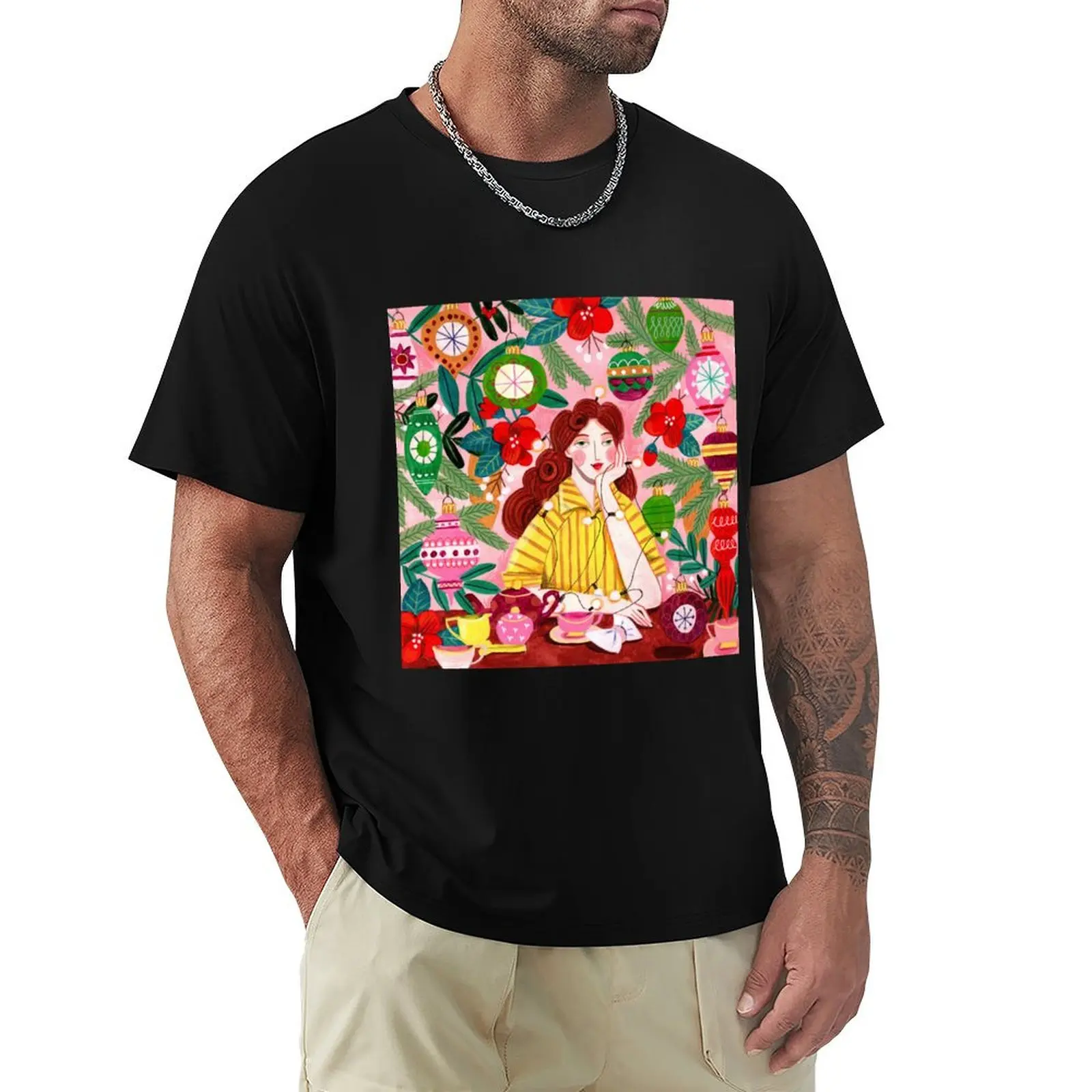 

Midcentury Festive Christmas Woman T-Shirt tops topping luxury clothes men