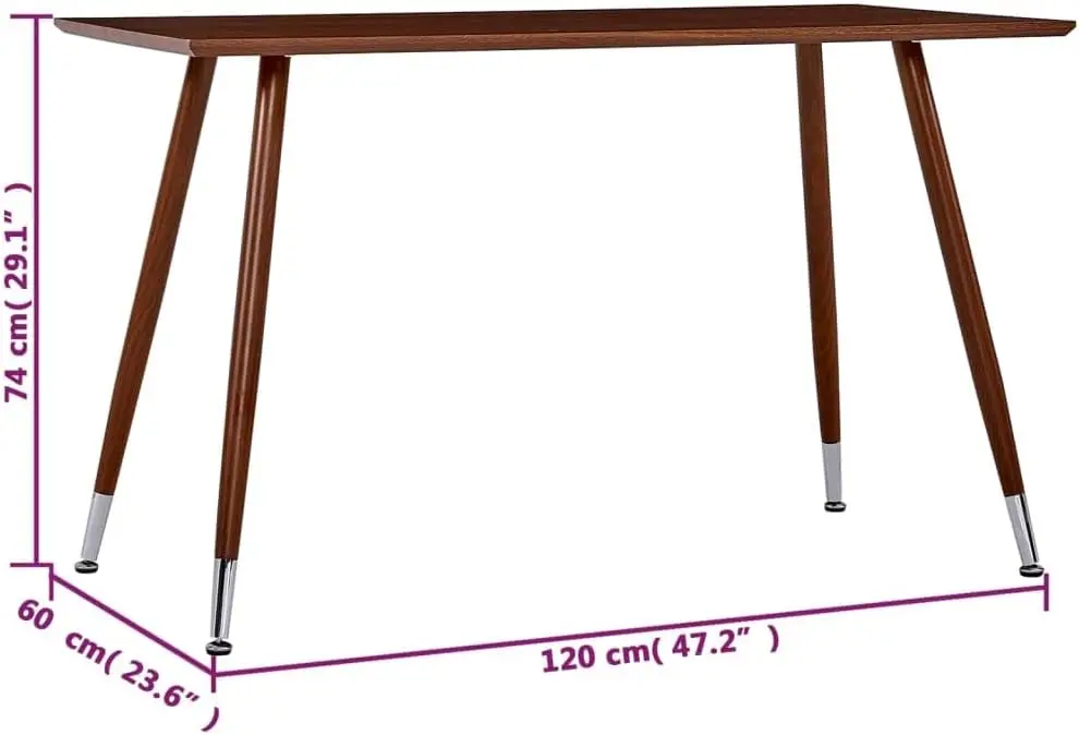 Corner Dining Table Kitchen Work Table Cafe Table Dining Table Brown 47.2""X23.6""X29.1"" Mdffor Home Office Kitchen Dining