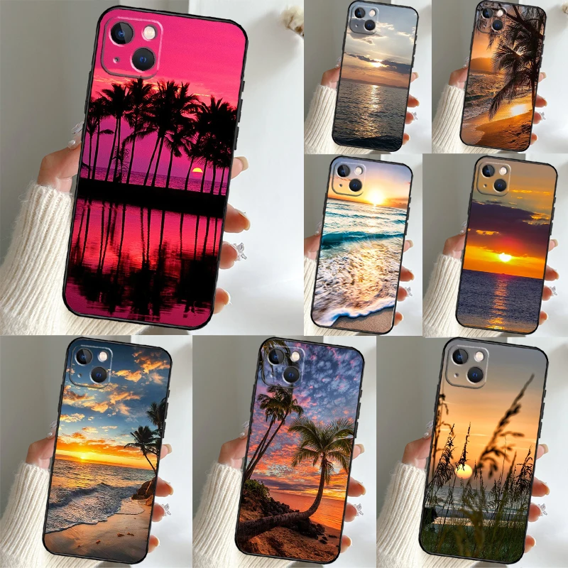 Summer Beach Sunset On Sea Case For Samsung Galaxy A12 A22 A32 A52 A06 A54 A34 A14 A56 A36 A26 A16 A13 A53 A15 A35 A55