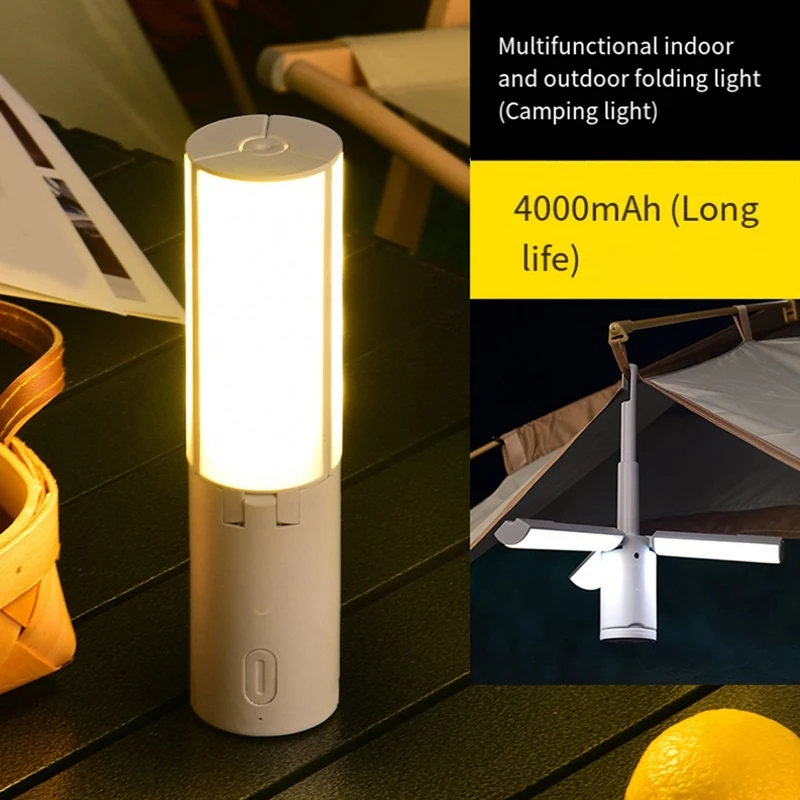 Camping Lights Collapsible 3-Mode LED Light, Ultra-Bright & Compact, Power Bank Option, Perfect