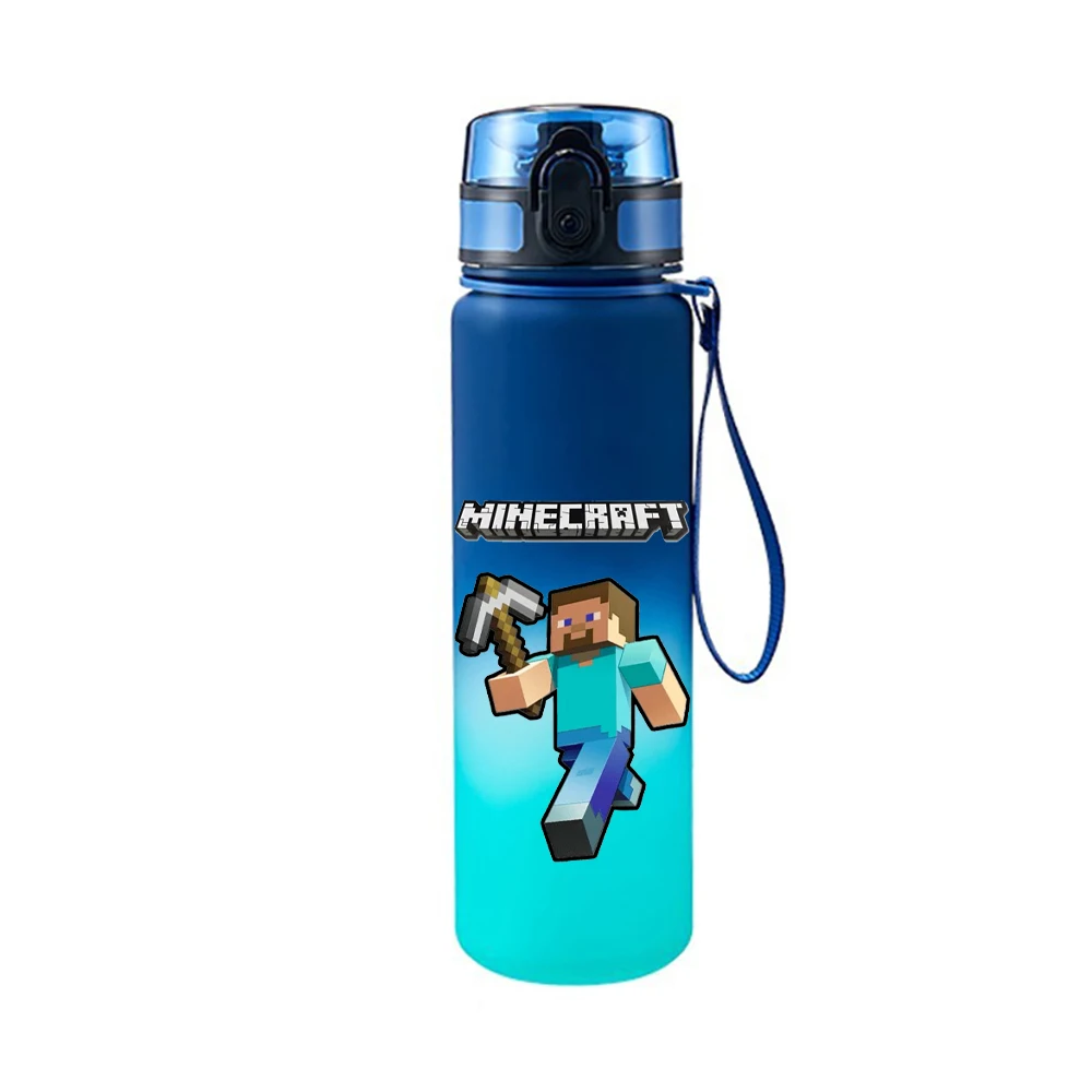Sanded Black Blue Pixel Style Water Cup Wholesal Portable Plastic Cup Drinking Outdoor Office Party Large Capacity Bottle Gift view 3