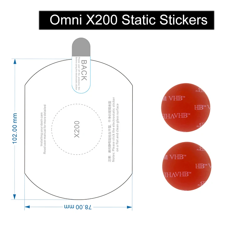 Paquete de herramientas de palanca de pegatina electrostática para 70mai Omni x200, soporte para 70mai Omni X200 CPL, filtro para 70mai Dash Cam X200