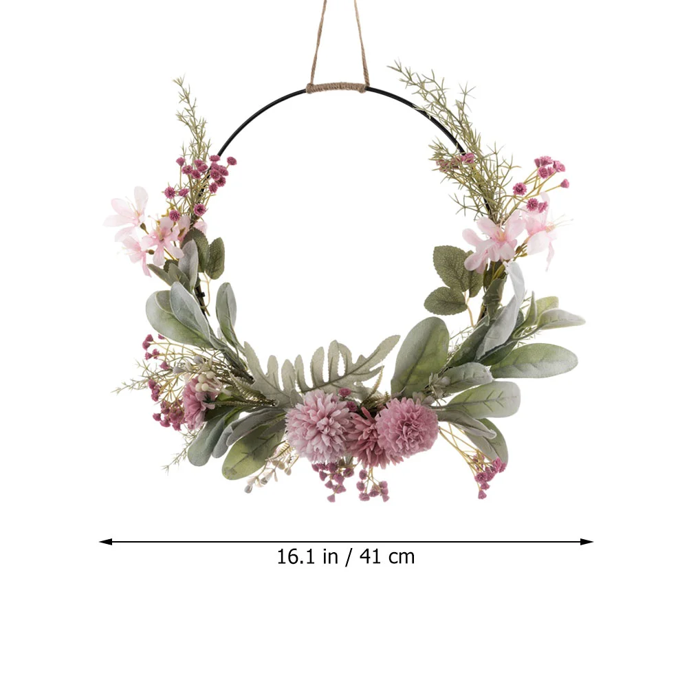 Artificial Garland Wreath Wedding Hanging Decor Pendant Vine Garden Door Window Creative Iron Home Unique