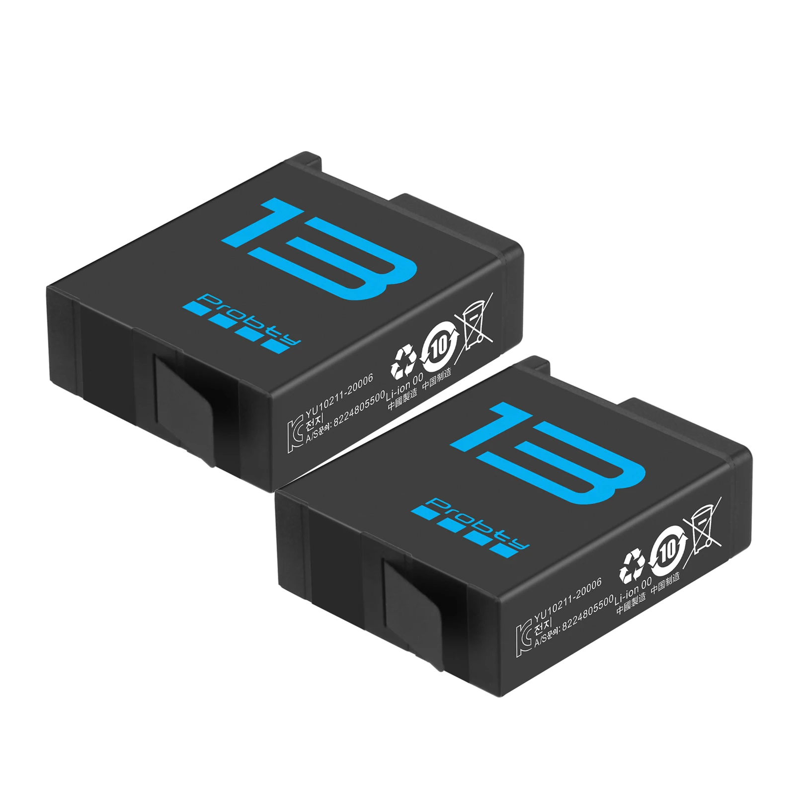 Probty Endurence 2280mAh Batterij Voor GoPro Hero 13 Batterij + 3-Slots Box Oplader Voor GoPro Hero 13 Zwart camera Accessoires
