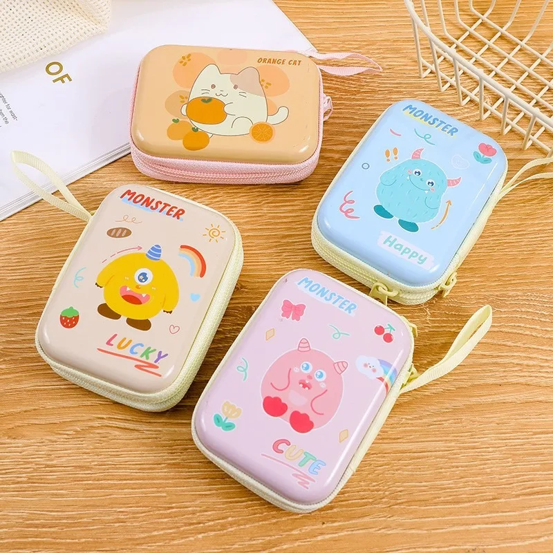Coin Wallet Mini Children's Rectangular Zipper Bag Cartoon Coin Headphones Wire Key Storage Bag