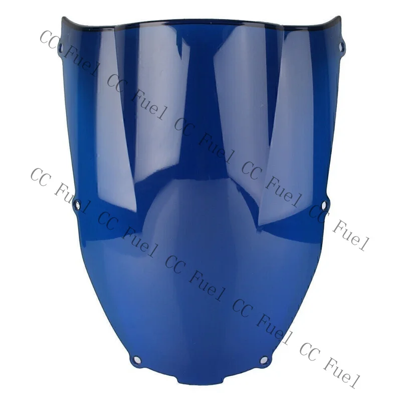 C+ For Kawasaki Ninja ZX6R 2000 2001 2002 Windshield Windscreen Double Bubble Blue