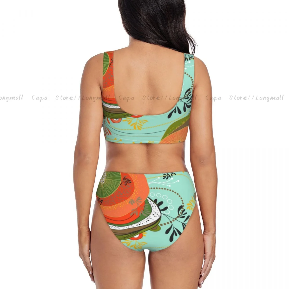 Damskie bikini zestaw abstrakcyjny kwiatowy Funky tekstura strój kąpielowy Push Up damskie stroje kąpielowe strój kąpielowy