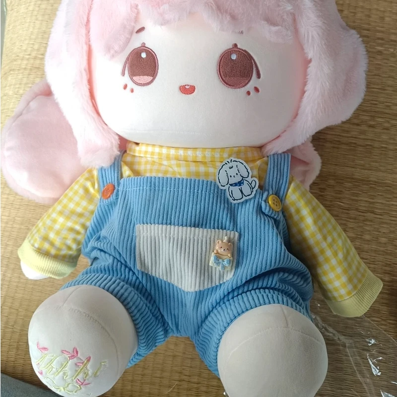 40cm Ubranka dla Lalki Siedzącej Bawełniane Ubranka dla Lalki Zestaw Uroczy Modny Zestaw Sukienka z Kreskówką Przebranie Niespodzianka Akcesoria Odzież