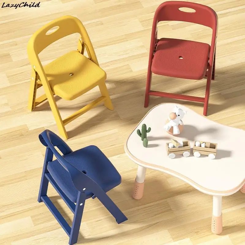 Thickening Folding Stool Adult Children Reclining Chair Household Non-slip Small Stool Kindergarten Chair Baby Dining Chairs