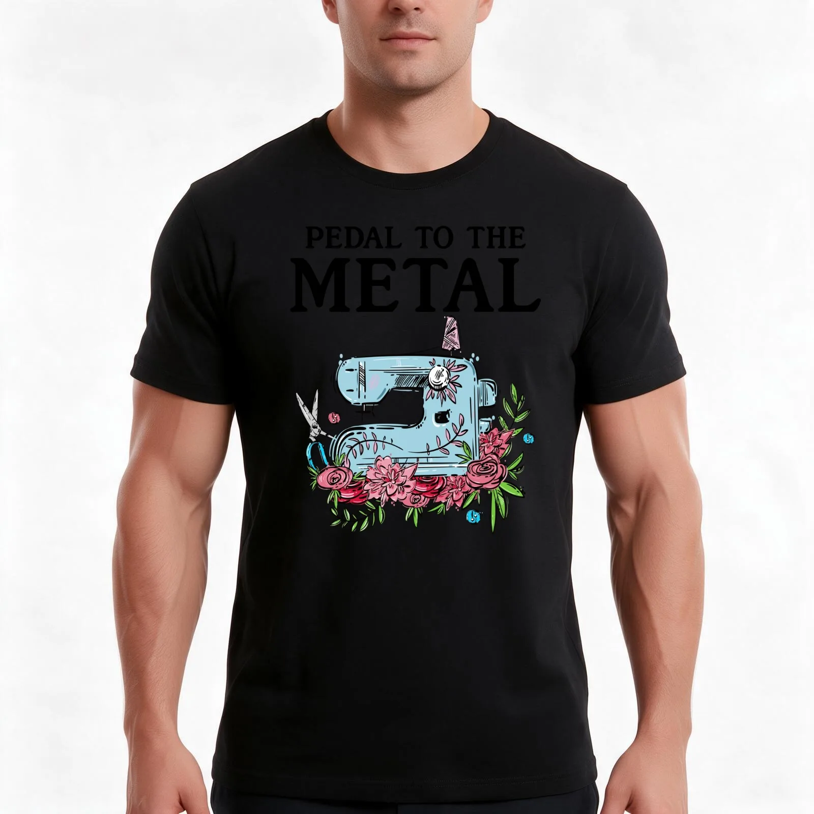 Sewing Pedal To The Metal Men T Shirt printed t shirts for man