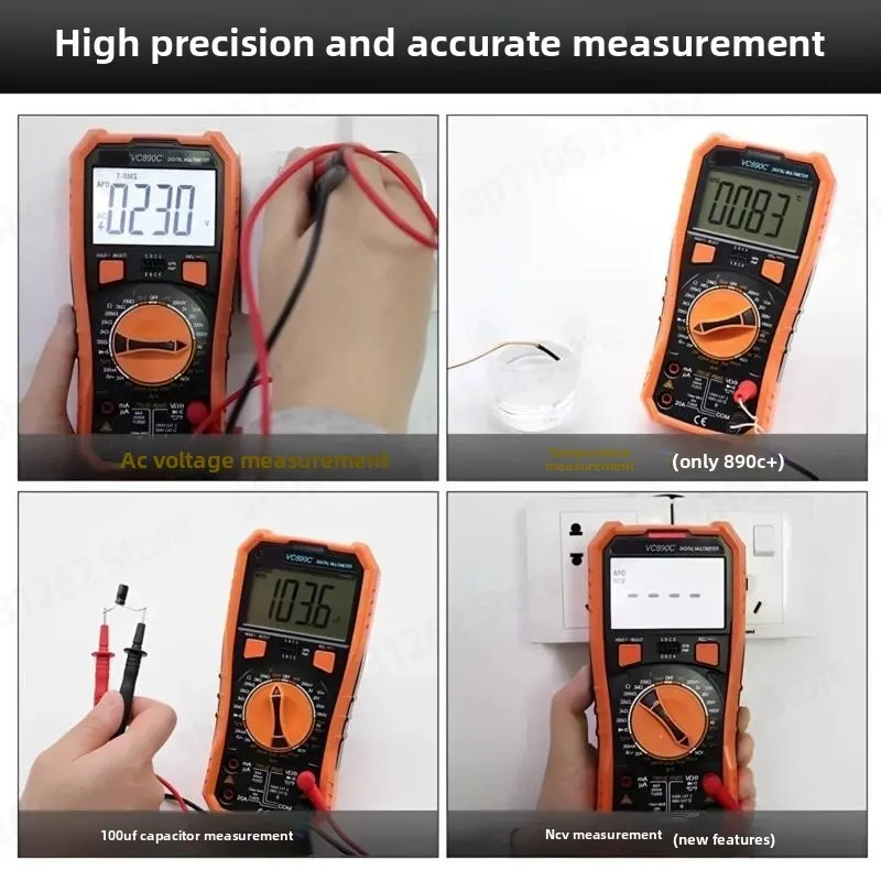 VC890C Fully Automatic Digital Multimeter High Precision Smart Anti Burn Electrician