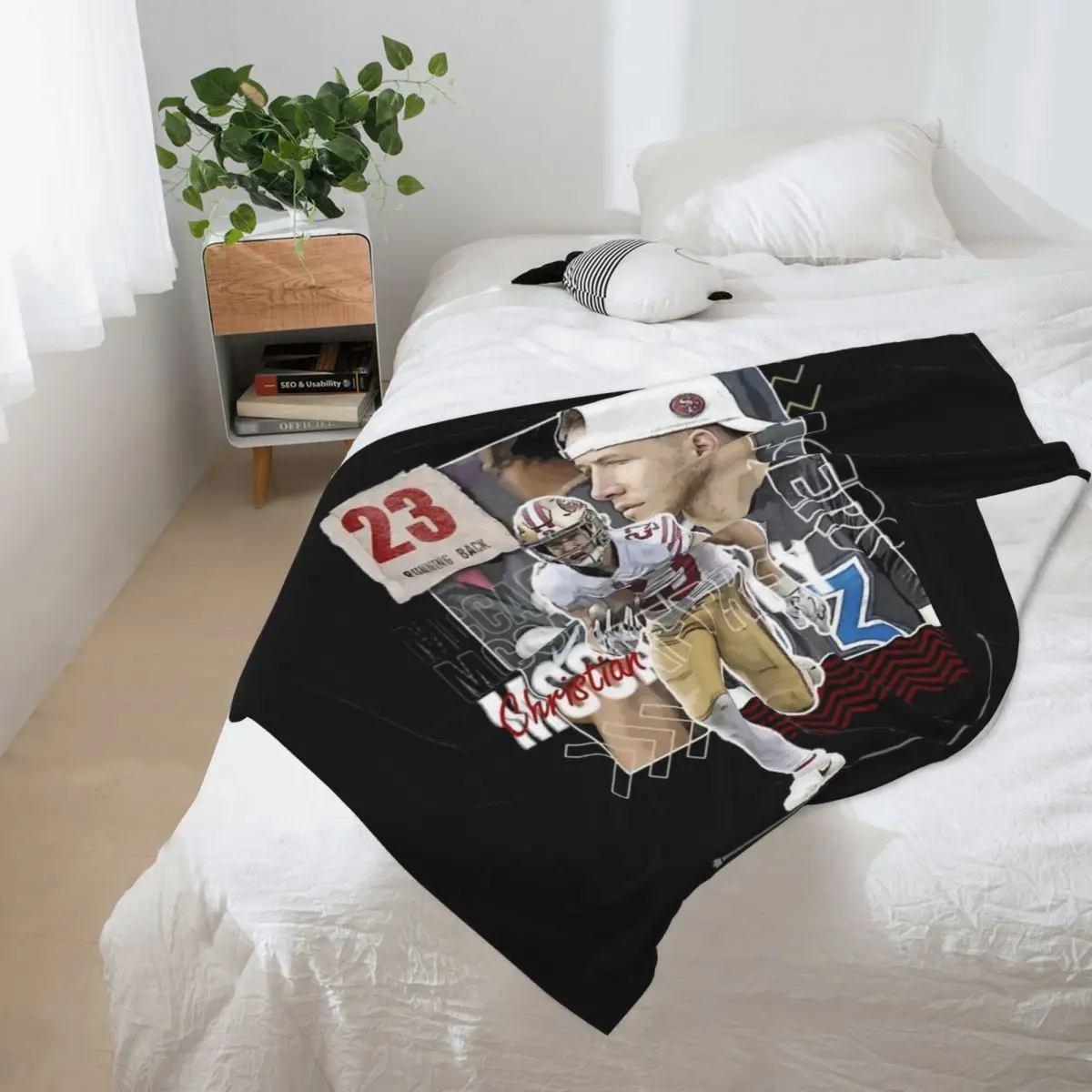Chr?-st????n sport McC??ffr?¨y football Paper 49ers 6 Throw Blanket Bed covers Extra Large Throw For Decorative Sofa Blankets - Image 3