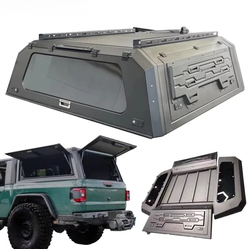 5 Foot Panoramic Window Camper Shell Aluminum Hardtop Canopy Smart Bed Cap Truck Topper Compatible for Gladiator JT