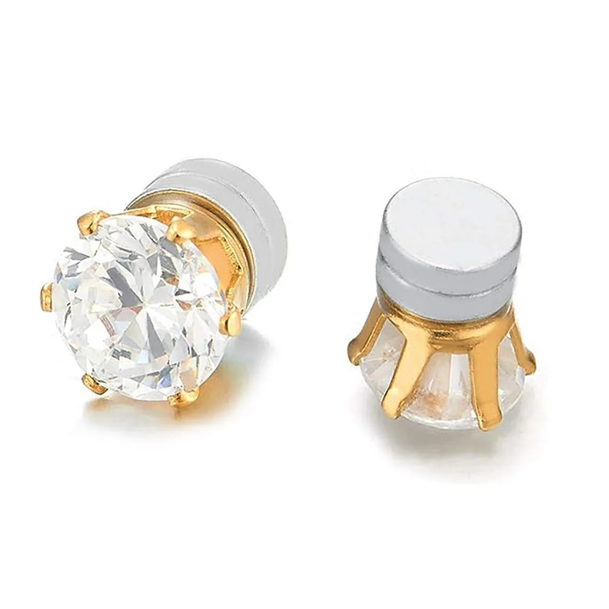 Women's 2PCS Magnetic Ear Clips Stud Earrings, Non-Piercing
