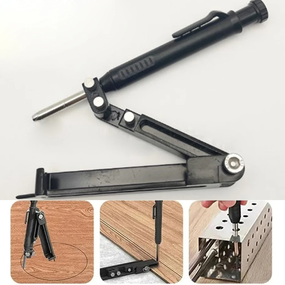 Multi-function Scribing Tool Carpentry Graffiti Line Measuring Hand Tools  Scribe Tool with Deep Hole Pencil Contour Gauge