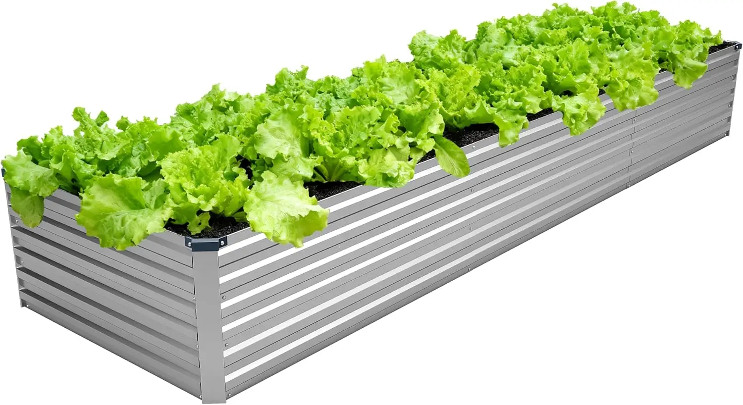 

Большая оцинкованная приподнятая грядка, металлический ящик-клумба для овощей, цветов, трав - простая сборка