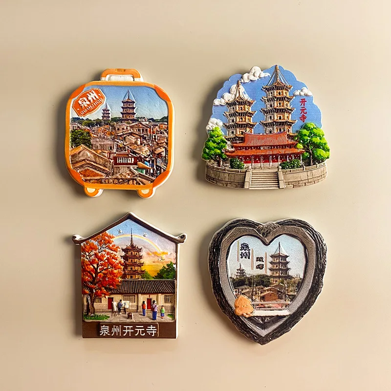 

Quanzhou City Refrigerator Magnets Kaiyuan Temple Luoyang Bridge Tourist Attractions Cultural and Creative Souvenirs Decorative