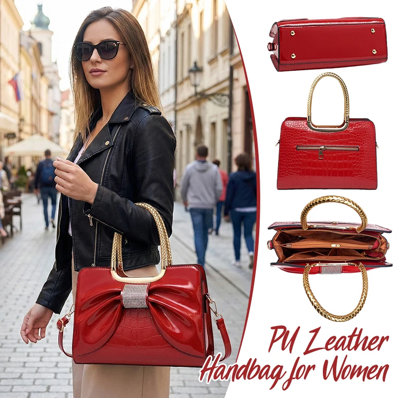 

Элегантная женская сумка из искусственной кожи с множеством отделений, компактный органайзер для вечеринок и торжеств, для мамы, работы или ужина