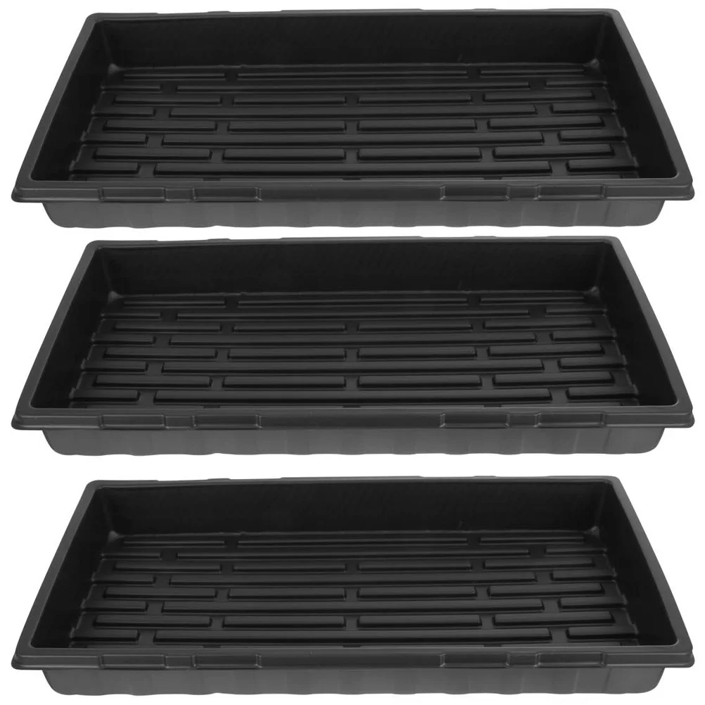 

3Pcs Strong Nursery Trays for Seed Starting Gardening Accessories Long Lasting Germination Plate No Burr Comfortable Feel