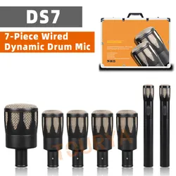 DS7 Dynamic bass kick drum microphone connection, Tom/trap and capacitor microphone cymbals live recording microphone cable