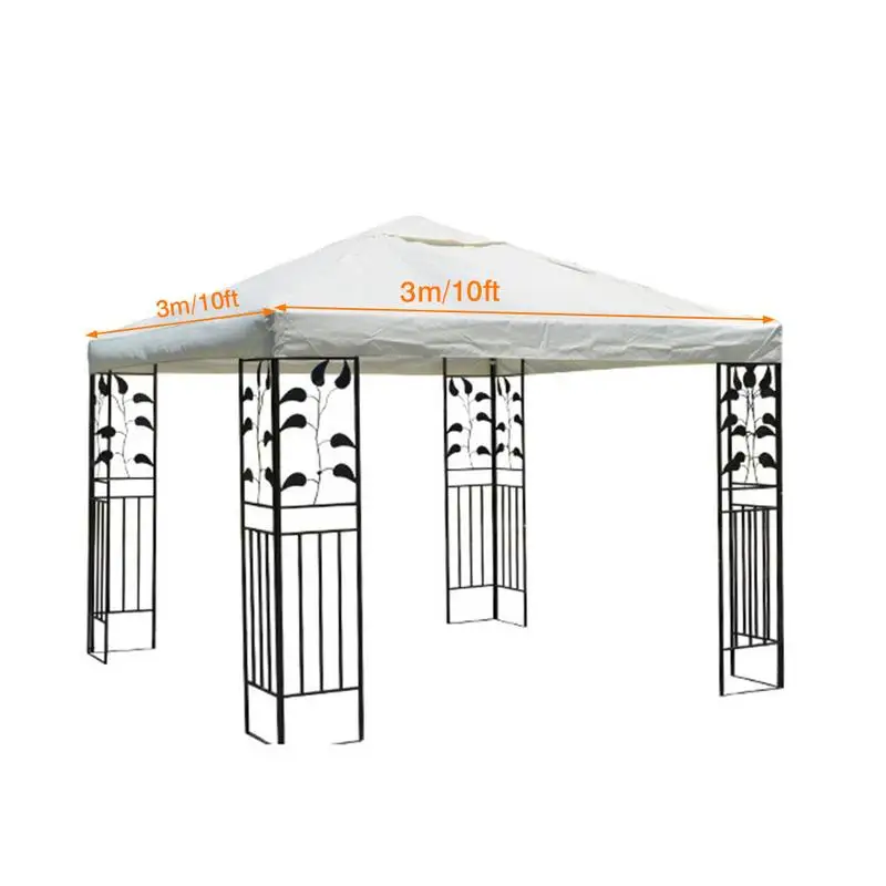 3X3 M Canopy Top Cover Replacement Four-Corner Tent Cloth Foldable UV Protection Patio Pavilion Replace Gazebo Canopy Top Cover