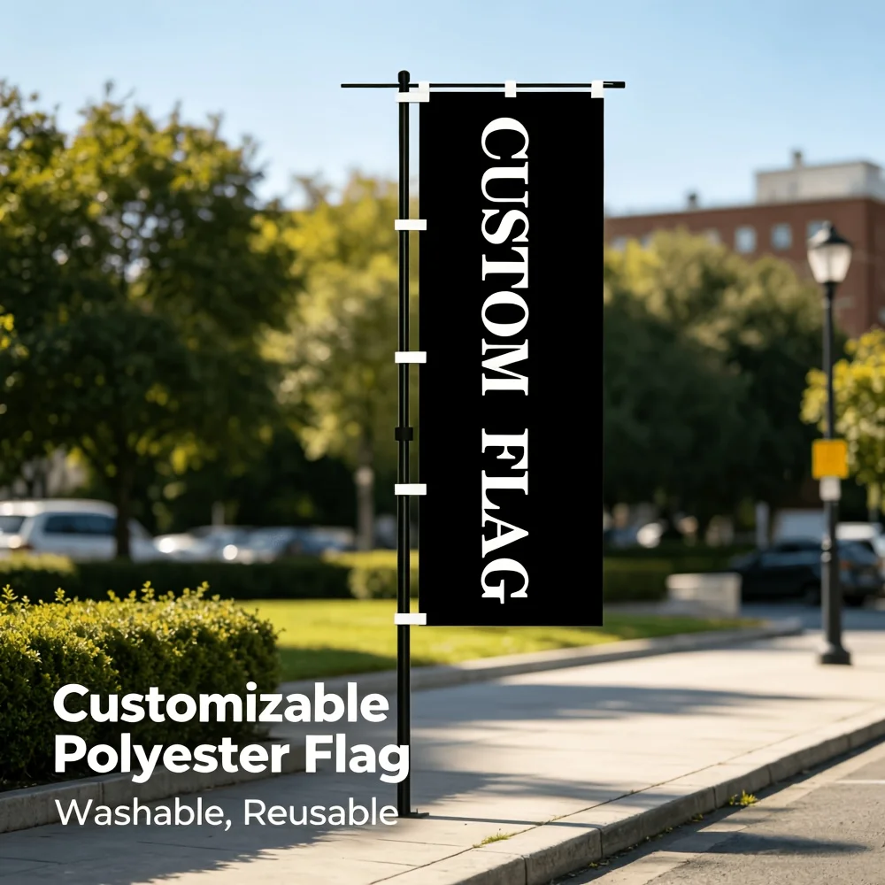 1pc Customize Japanese Style Road/ Advertising Flags, You Can Design Text/Photos/Logos, Double-side Print,polyester No Flagpole.
