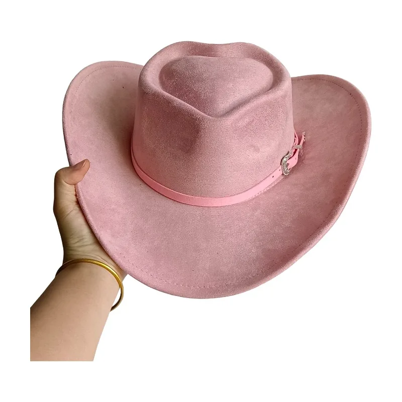 Vegan Suede Hat Cowboy Hat jazz panama hat 2026 unisex women's hat wide brim cowboy hat women's hat cowboy hat cap LOVE