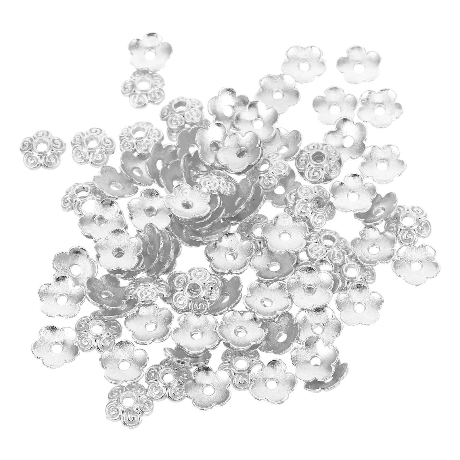 

100 Pcs Hairpin Durable Alloy Floral Spacer Beads for Accessories Jewelry Making Projects Septals Earrings Bracelets