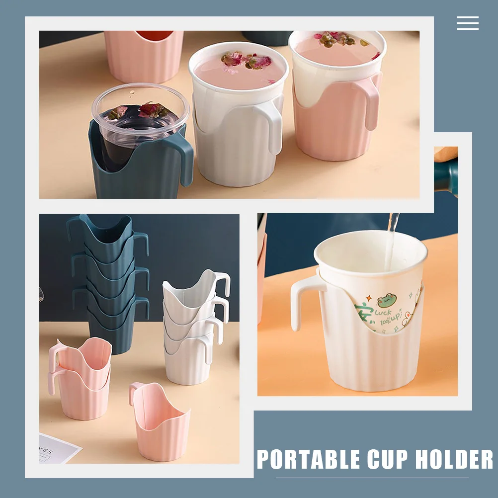 

6 Pcs Anti-scalding Coaster Cup Holder for Table Top Coffee Plastic Holders Hot Drinks Cups Sets