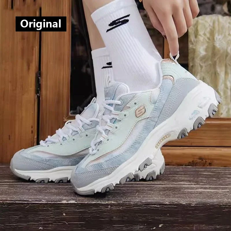 Skechers Women's sneakers Fashion Casual shoes Retro shock-absorbing Panda shoes