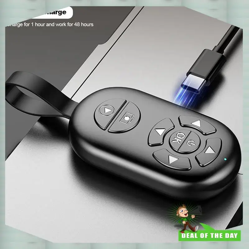 24-Hour Delivery 8 Button Wireless Phone Rechargeable Bluetooth Remote Controller Selfie Photo Shutter Page Turner For Tiktok Vi