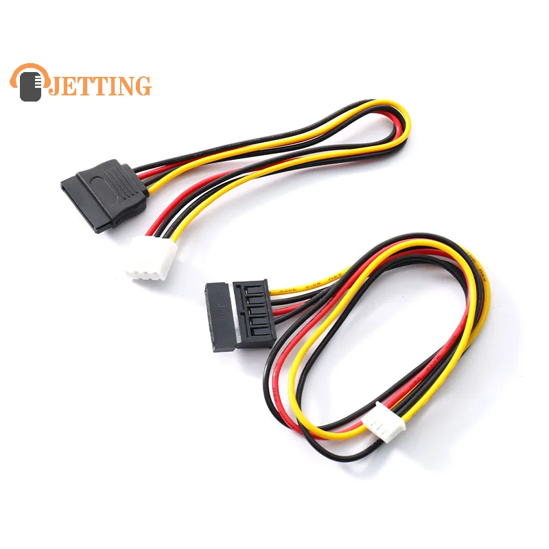 SATA 15 Pin Female To 4 Pin Female FDD Floppy Adapter Hard Drive Power Cable