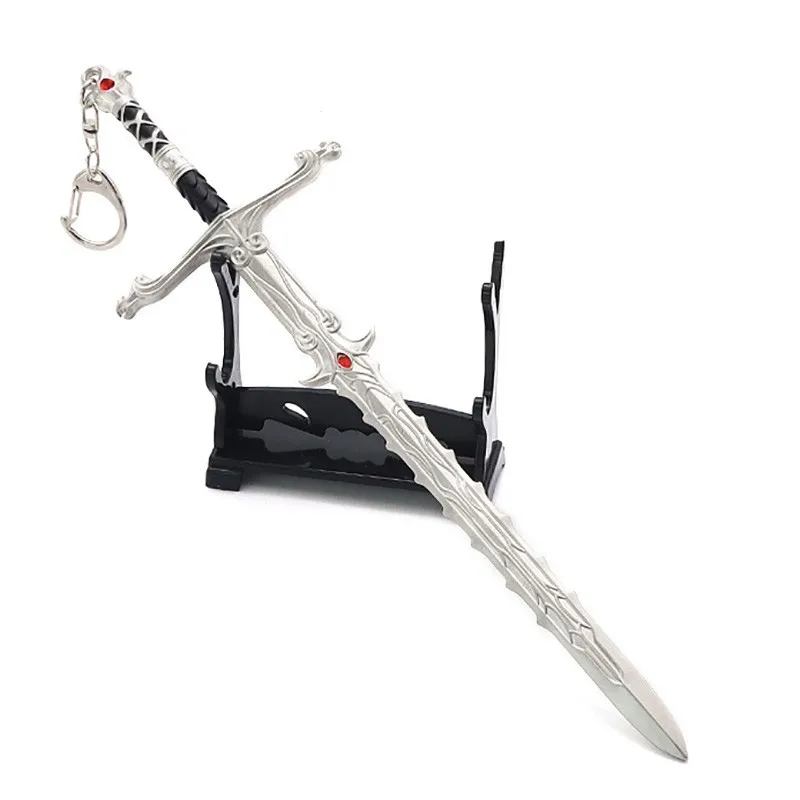 22cm Silver Sword of The Astaral Plane Keychain Baldur's Gate 3 Game Peripheral Lucas Ophelia Metal Weapon Models Home Ornaments