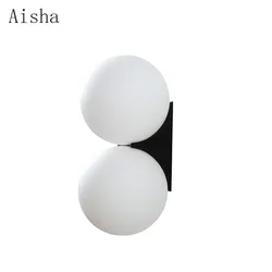 Modern Single Head/double Head Wall Lamp Minimalist Glass Wall Sconce Novelty Industrial House Excellent Restaurant Lighting