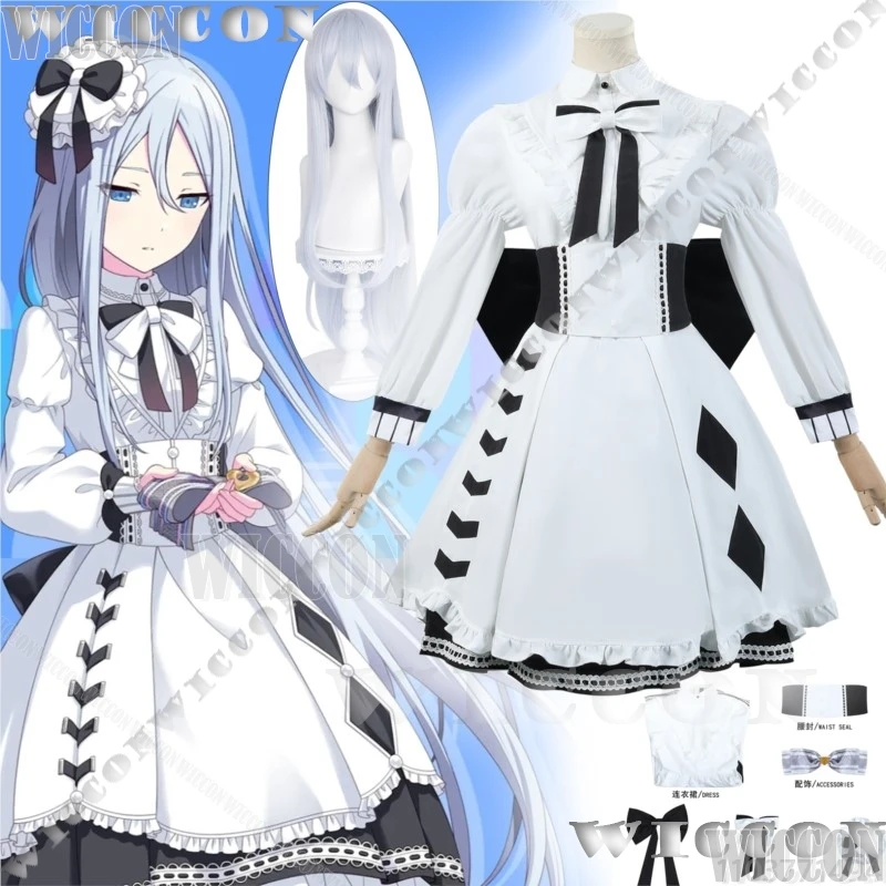 

Yoisaki Kanade K Game Project Sekai Colorful Stage Knd Cosplay clothes Wig White Dress Lolita Girl Women Suit Nvidad Carnaval