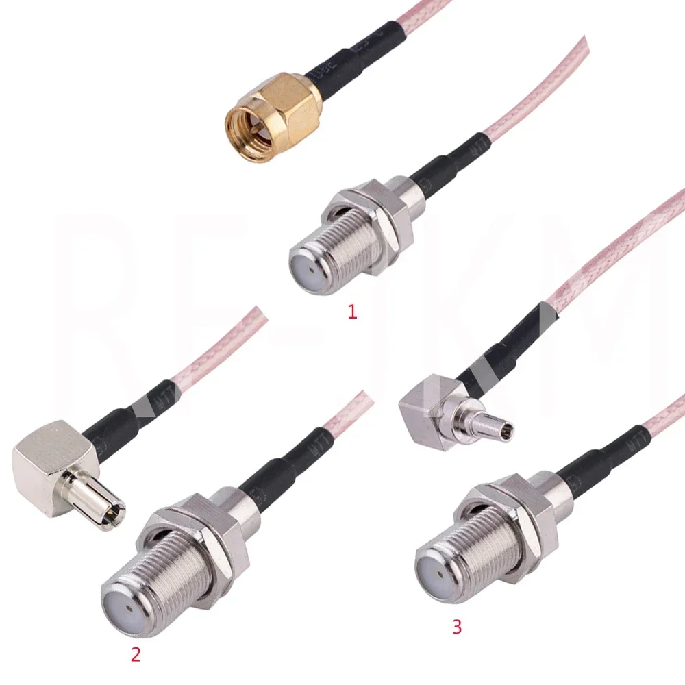 5pcs Pigtail Adapter Kit TS9 CRC9 SMA Male to F Female Connector Antenna to 3G /4G Modem Mobile Router 15cm Coax Jumper Cable