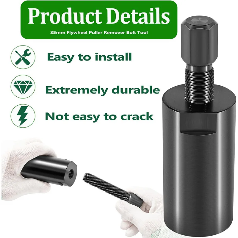 35mm Flywheel Puller Remover Bolt Tool M35 X 1.5 R.H. for Yamaha Big Bear 350 400 660 Raptor 350 700 700R Grizzly 350 400 450 - view 5