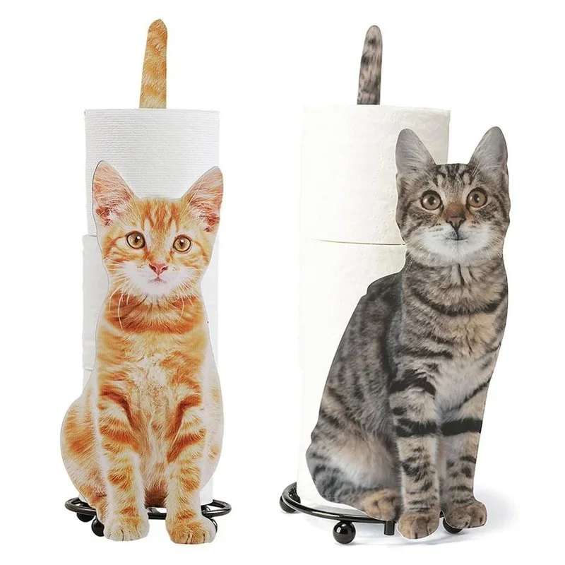 Portarrollos con forma de gato para baño – Soporte papel higiénico