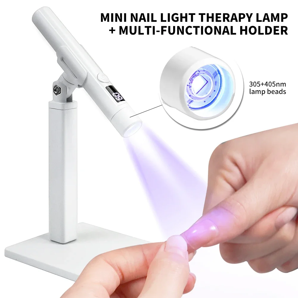 Professionelles Mini-Nagelkunst-UV-LED-Licht mit Display, wiederaufladbarer tragbarer Nageltrockner, aufrechte UV-Lampe für Nagelkunst, abnehmbar