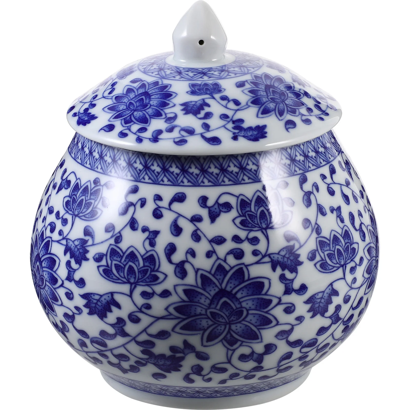 

Ceramic Tea Jar Blue Storage Container Airtight Lid for Tea Coffee Candy Jewelry Kitchen Household Accessories Gift