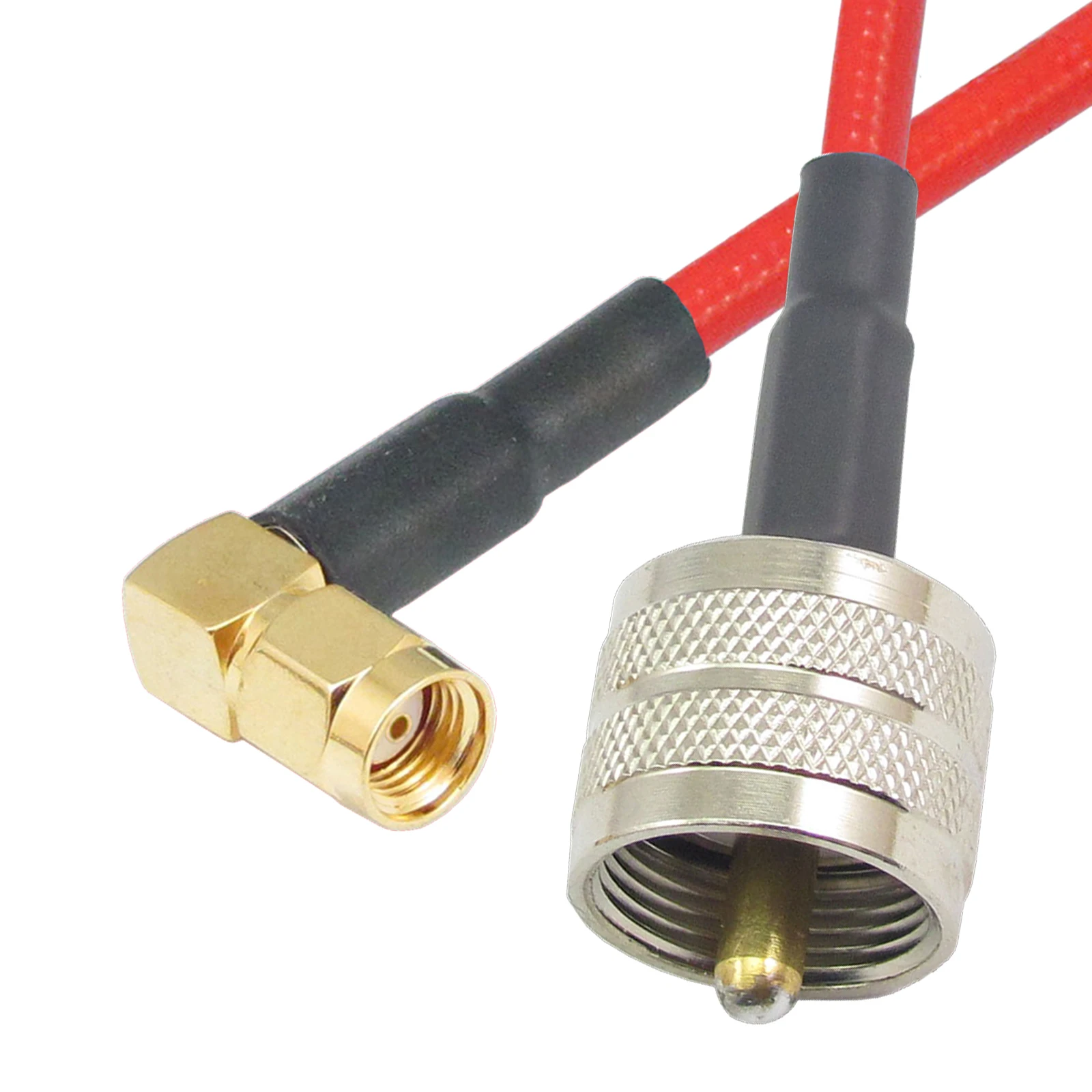 

RG402Red FEP UHF Male to RP-SMA Male Right Angle 90 Degree Semi Rigid Flexible Coaxial Cable Low Loss RF 50ohms Coax Koaxial