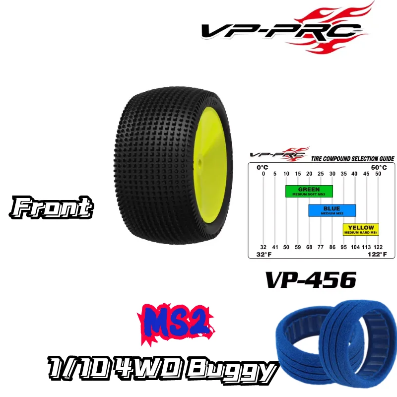Super Prijs Vp Pro Rc 1/10 4WD Buggy Band Voor Achter Zachte Evo 12Mm Moer Rc Racing Band Hoge grip Tlr Xray Ae Sworkz