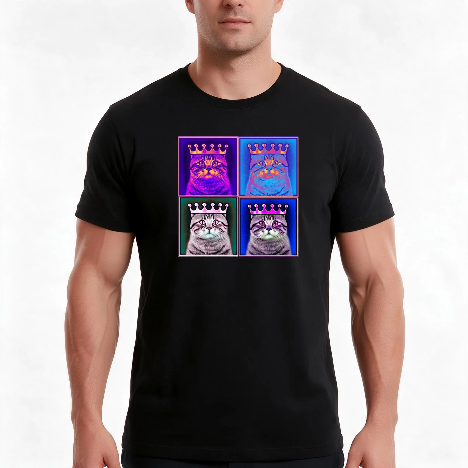 HAIL TO THE KING T-Shirt, Summer Casual Cotton Tee, Oversized Streetwear Tops, Vintage Graphic Print, Loose Fit Short Sleeve