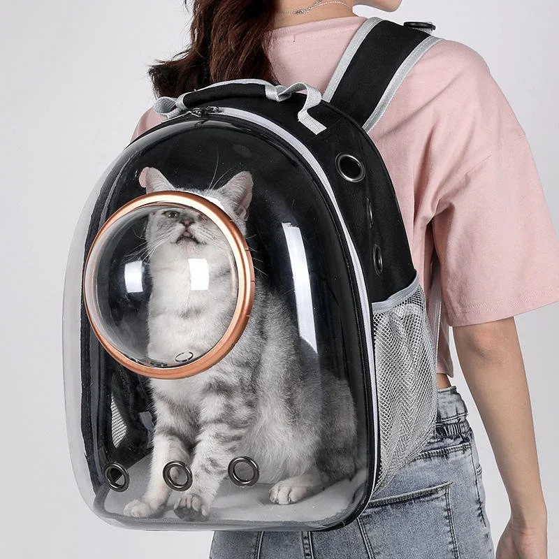 

Portable Outdoor Pet Cat Dog Carrier Bag Travel Suits Backpack Space Capsule Bubble Transparent Backpack For Cats And Puppies