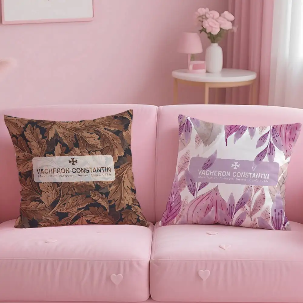 Fashion V-Vacherons C-Constantin Pillow Case Anti-dustmite Pillowcase Invisible Zipper Silky Short Plush Sofa Cushion Cover