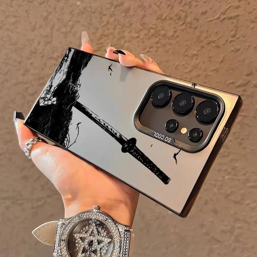 حافظة لهاتف سامسونج جالاكسي نوت 20 الترا S21 S25 S23 S20 FE S24 FE S22 Ultra S24Ultra S25Plus تشكيل سيف كاتانا #4